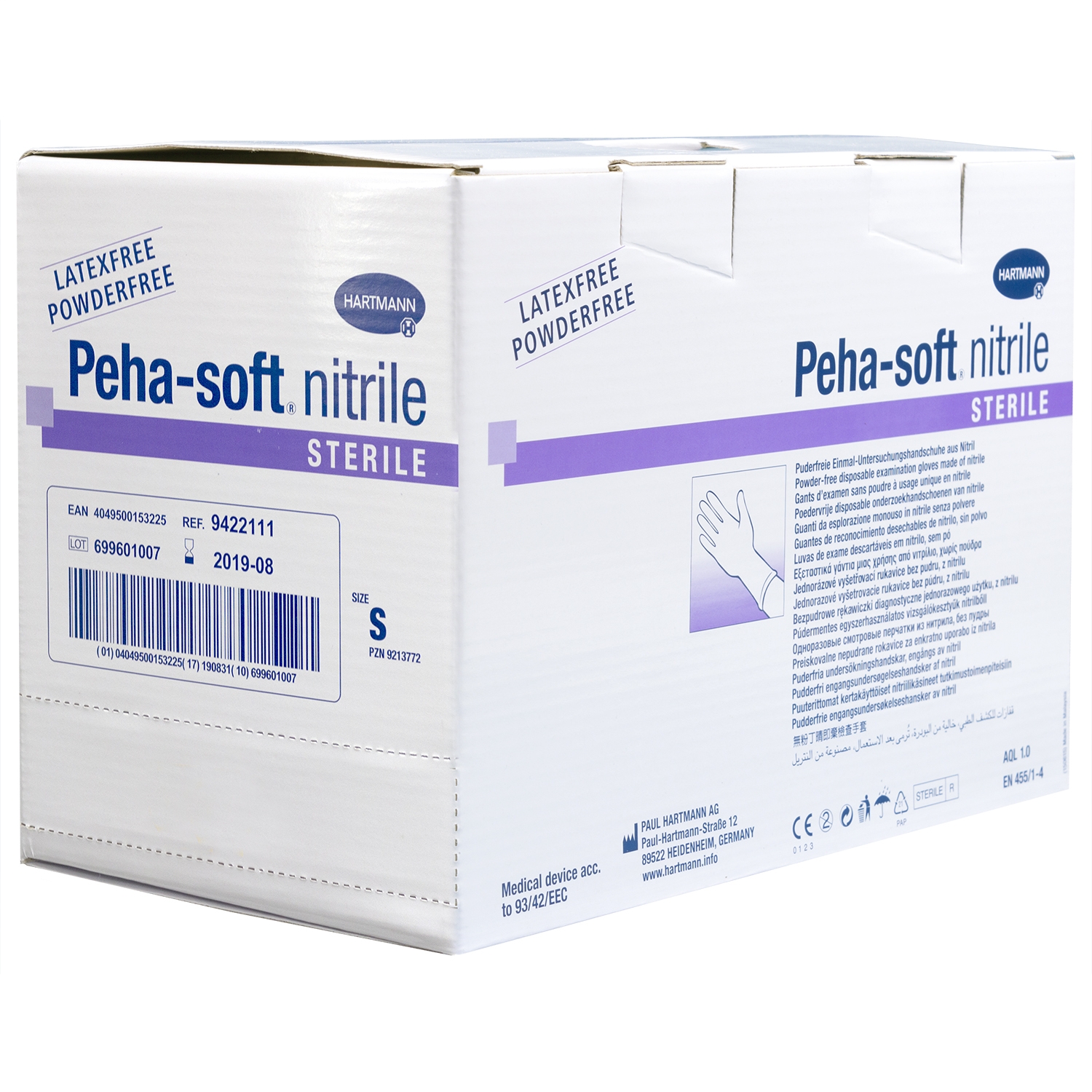 Steriele handschoen Peha-soft nitrile - S (50 pr)