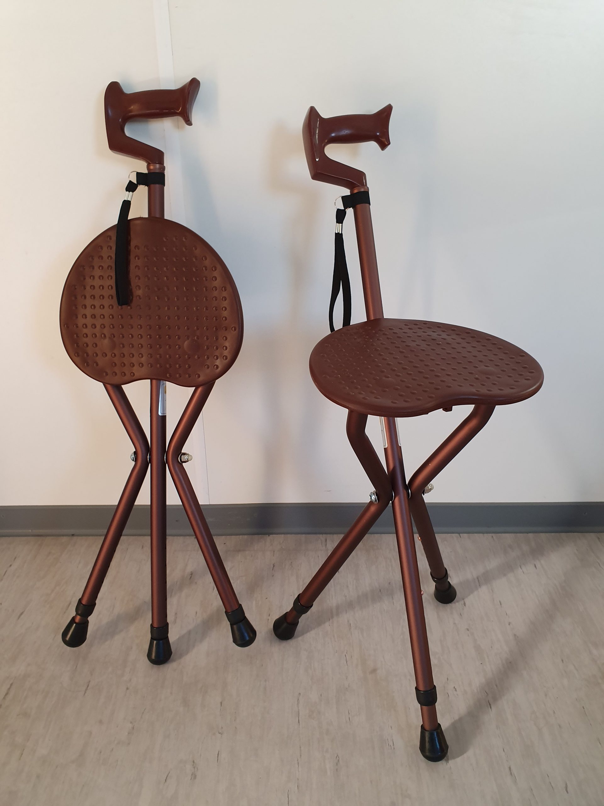 Pluviose wandelstokstoeltje - aluminium - koperkleur --  PL3C1