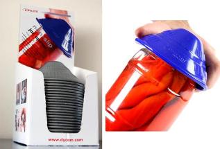 Bokaalopener Dycem in dispenser zilver (per 25)
