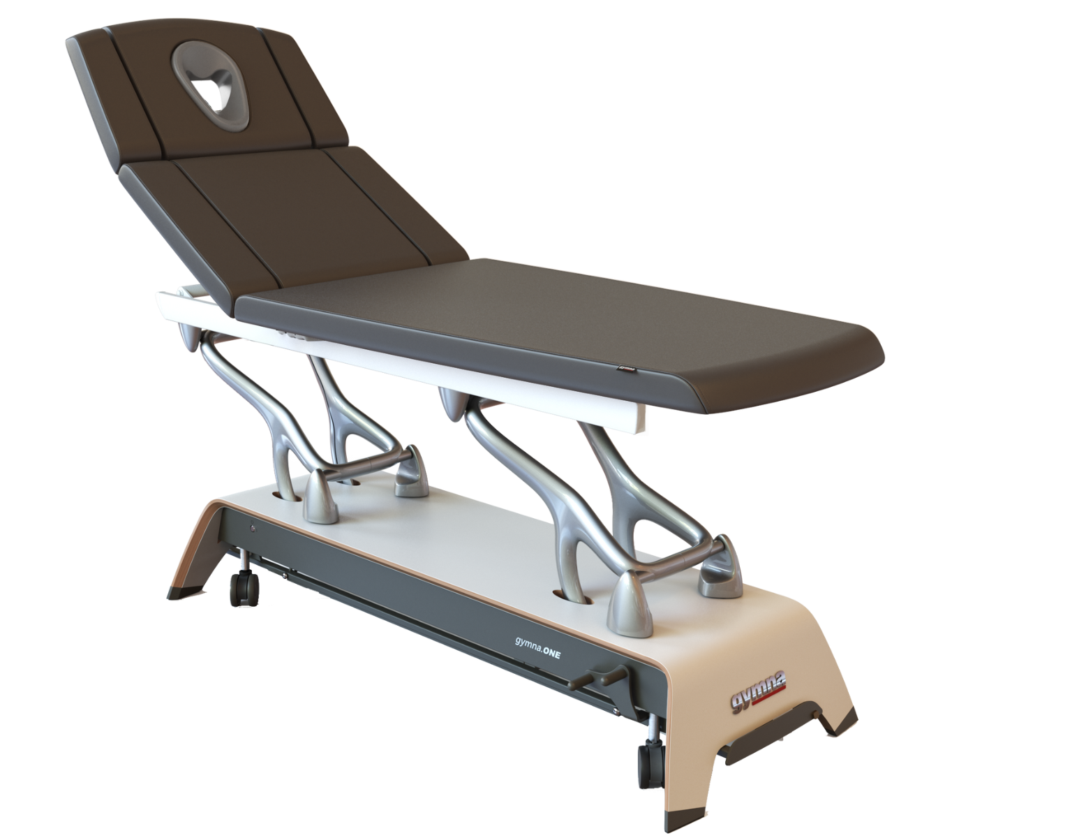 gymna.ONE T7, Blanc/Argent, moteur dos, LED - Ash Black