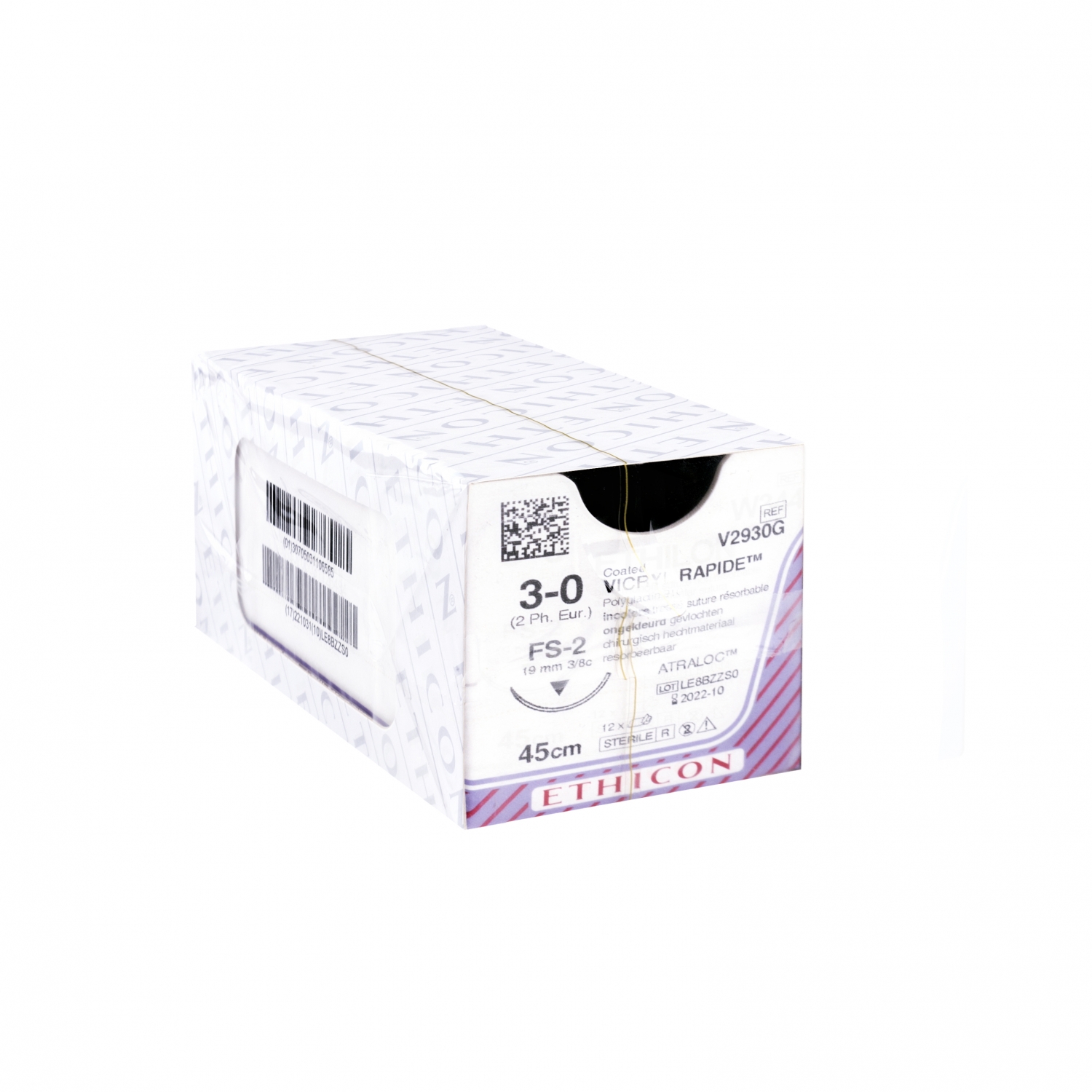 Vicryl rapide - 3-0 - FS-2 - 19 mm - 45 cm - ongekleurd (12 st)