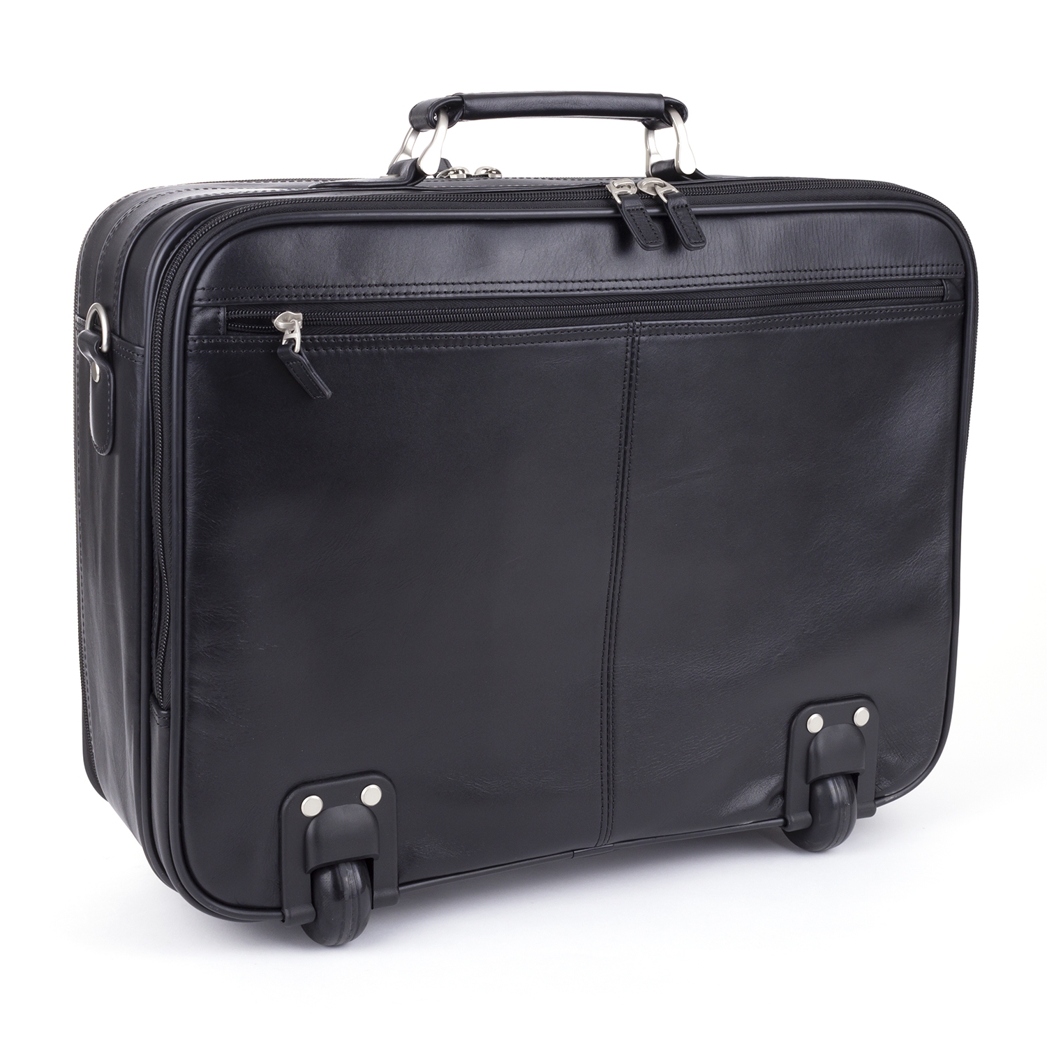Mobilo dokterstas leder - trolley - zwart