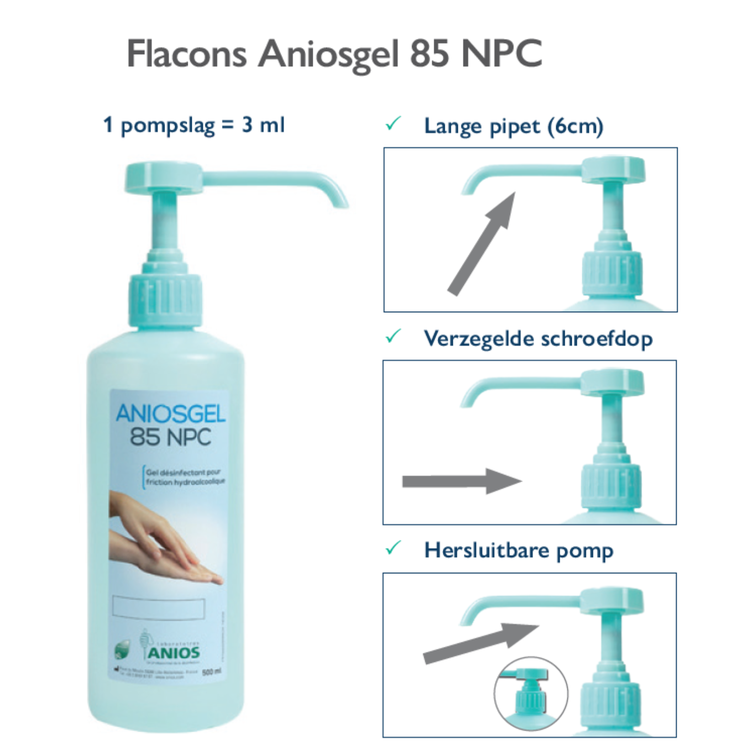 Aniosgel 85 NPC met pomp - 500 ml