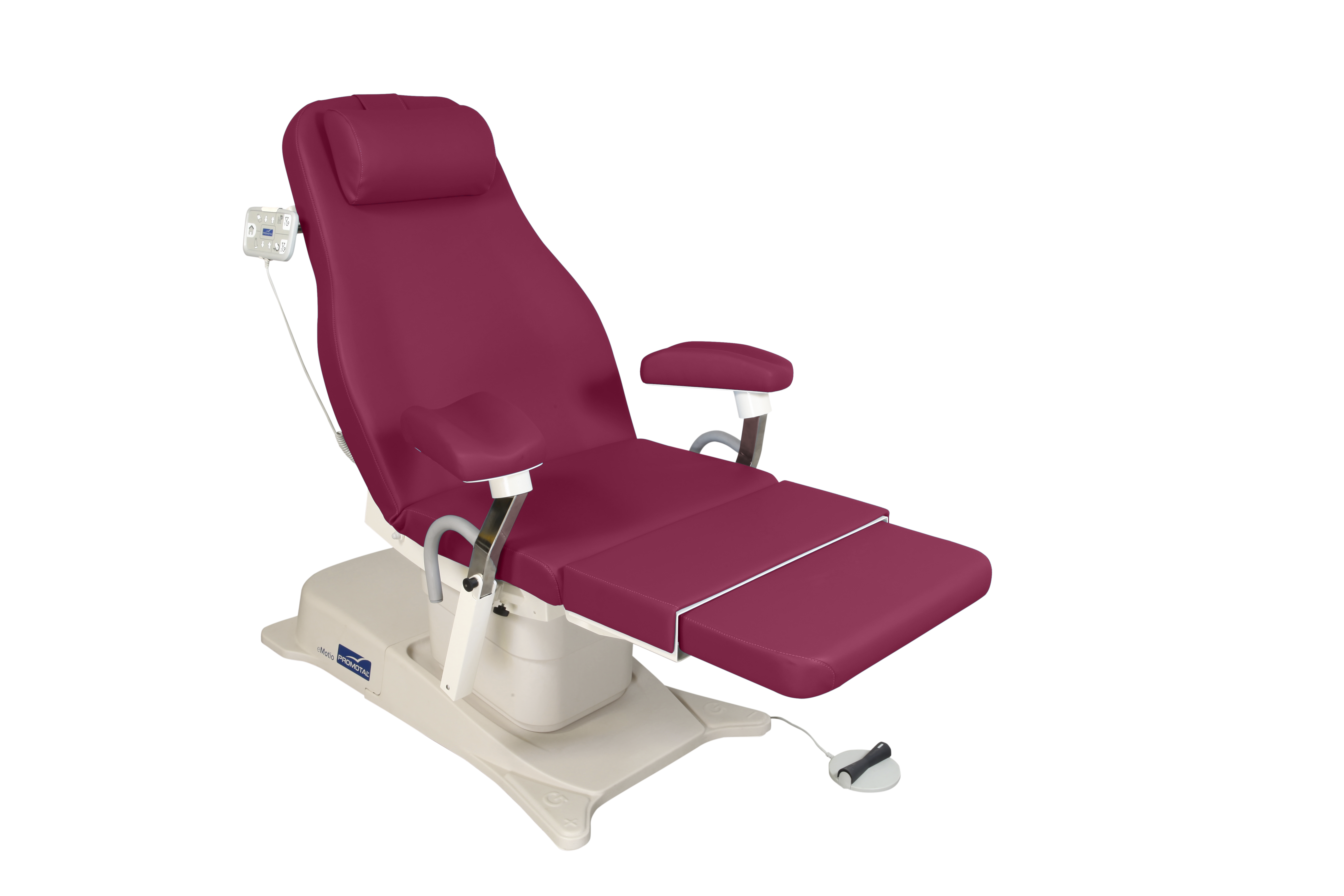 Emotio onderzoekstafel elektrisch - arm-beensteun - tiltfunctie - Fuchsia