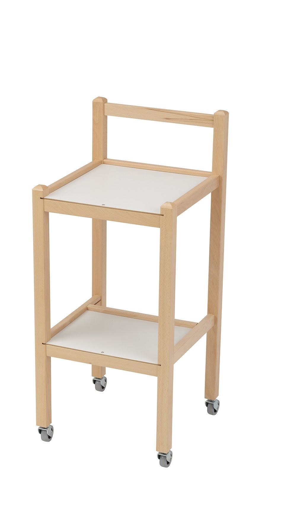 Compacte houten trolley 40 x 40 cm