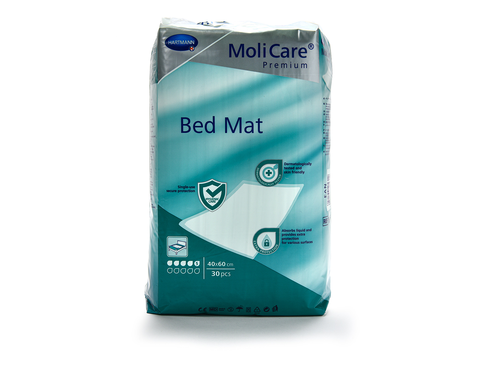Molicare onderlegger - 5 druppels - 40 cm x 60 cm (30 st)
