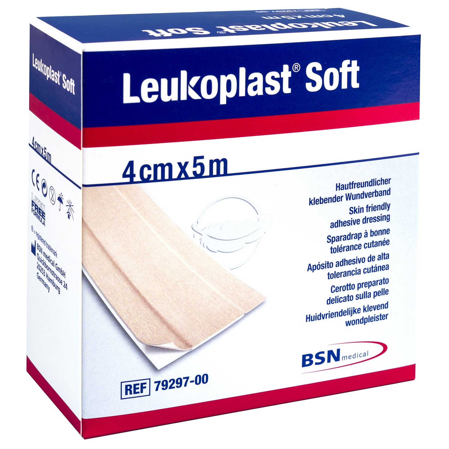 Leukoplast soft - rol - 4 cm x 5 m