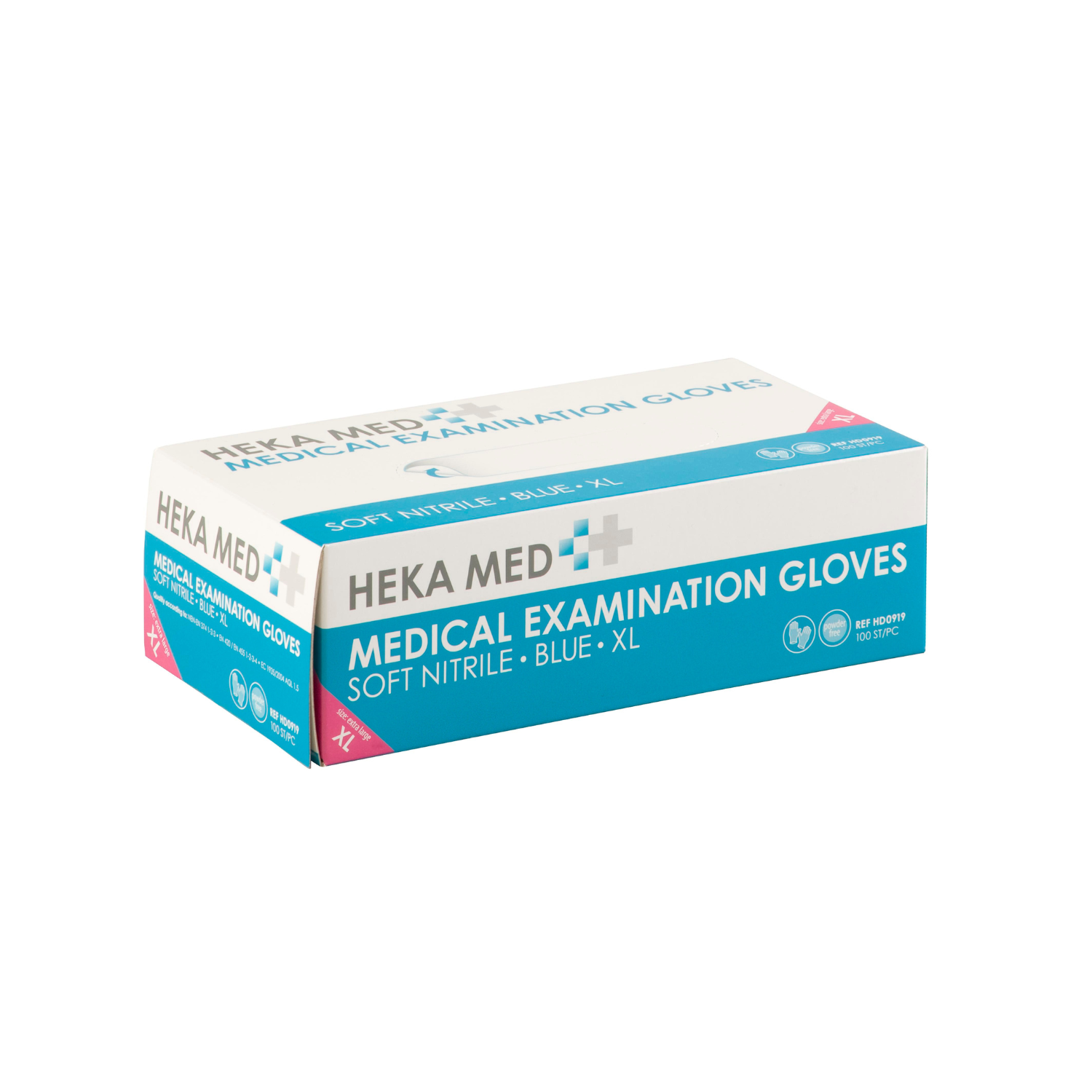 Handschoenen Hekamed nitrile blauw - XL (100 st)