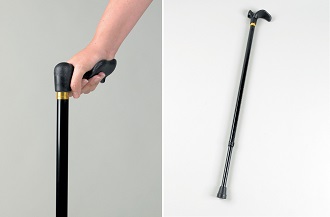 Wandelstok Comfy Grip - links - zwart -- AA8118L