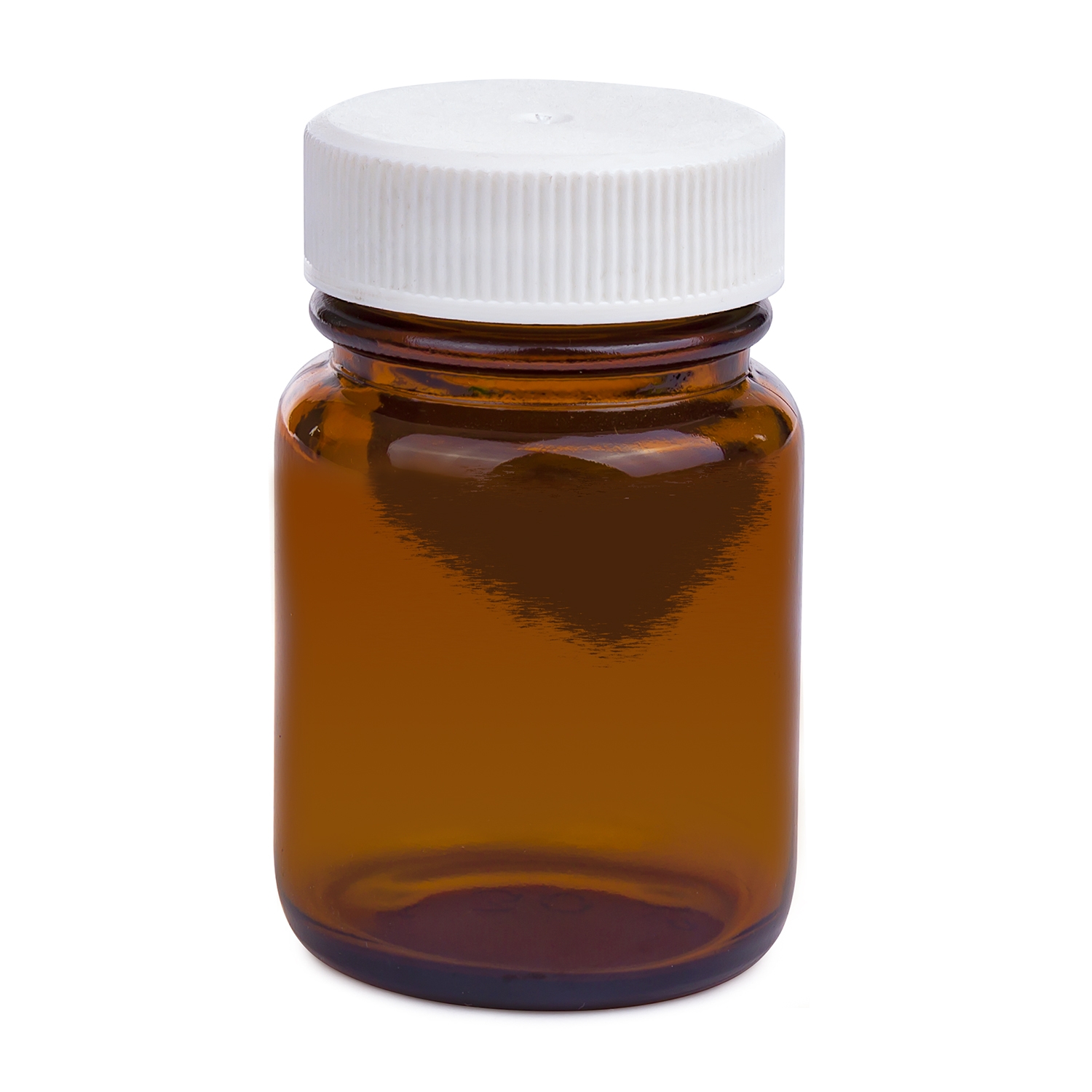 Poederfles + deksel polypropyleen - 30 ml - bruin