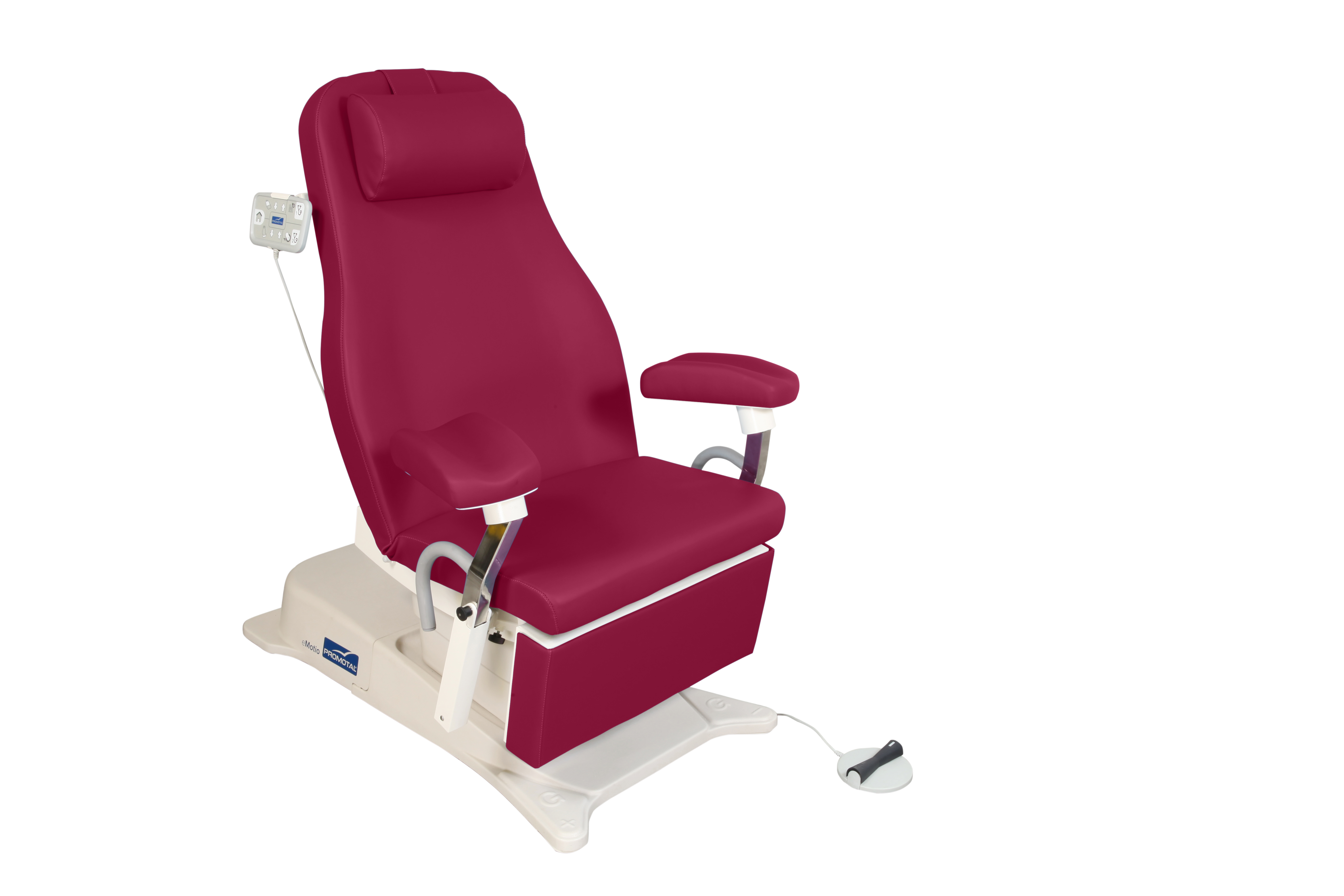 Emotio onderzoekstafel elektrisch - arm-beensteun - tiltfunctie - Fuchsia